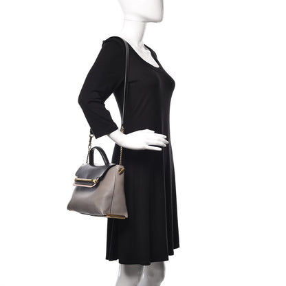 Chloe Calfskin Medium Clare Top Handle Bag Motty Grey 3 of 13