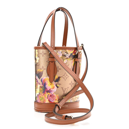 Louis Vuitton Metallic Monogram LV Garden Nano Bucket Bag Gold 3 of 10