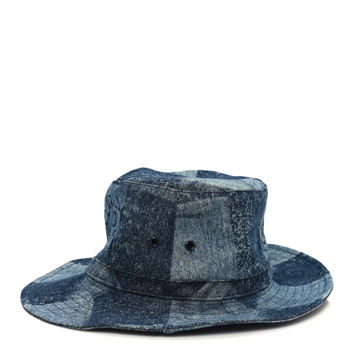 Denim Damier Chapeau Skater Bucket Hat 58 Blue