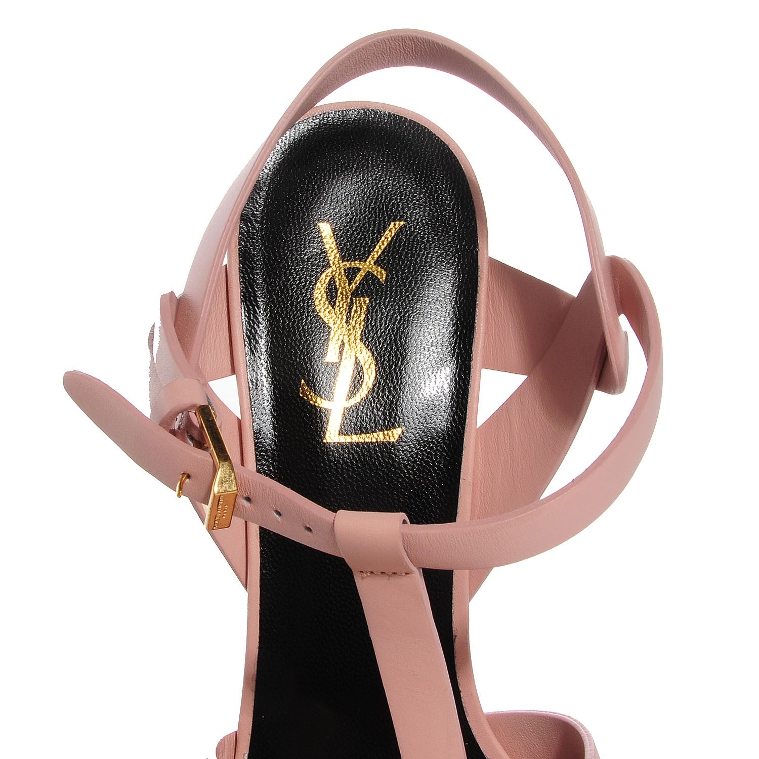 Saint Laurent Leather Tribute 75 Platform Sandals Pale Blush 39.5 7 of 7