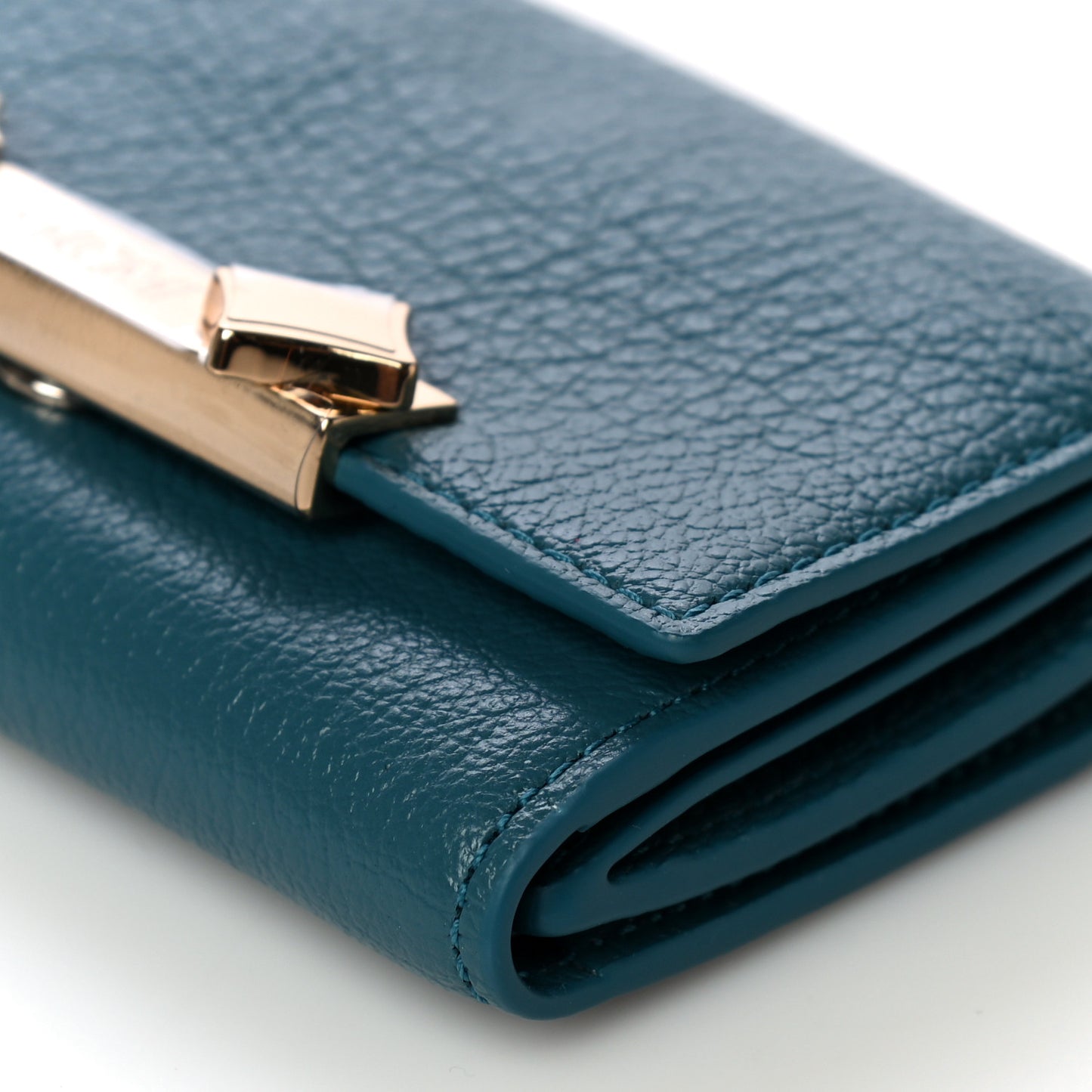 Goatskin Milano Tri-Fold Wallet Blue