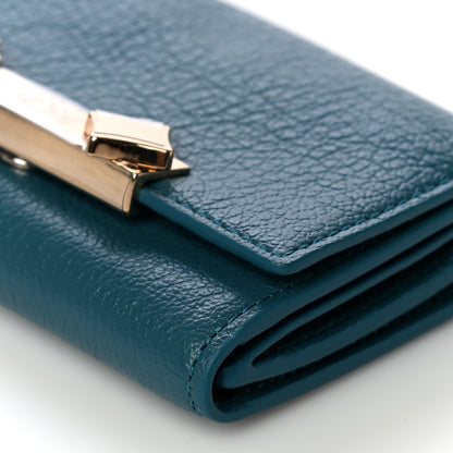 MCM Goatskin Milano Tri-Fold Wallet Blue 10 of 11