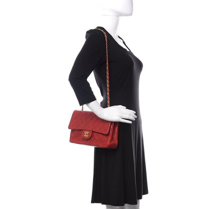 Chanel Lambskin Quilted Medium Double Flap Red 2 of 17