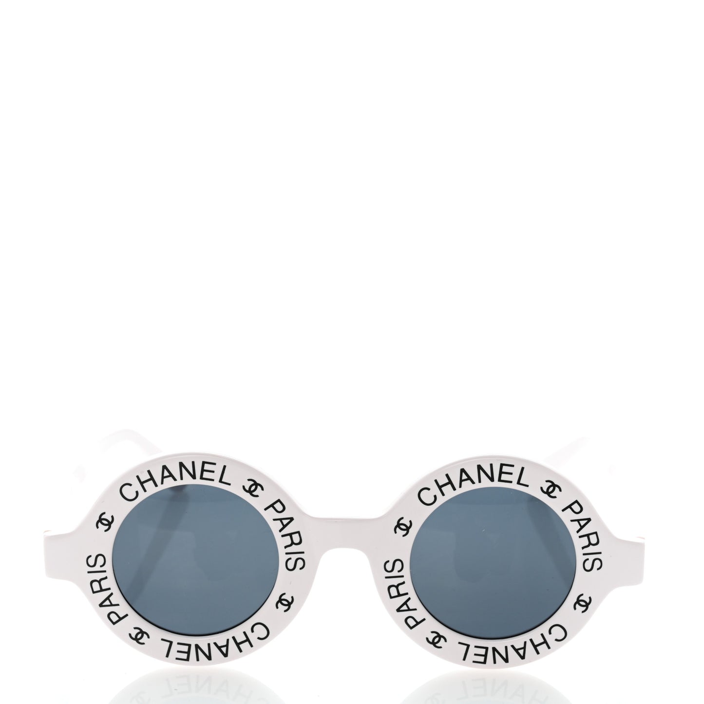 Round 01944 10601 Sunglasses White Black