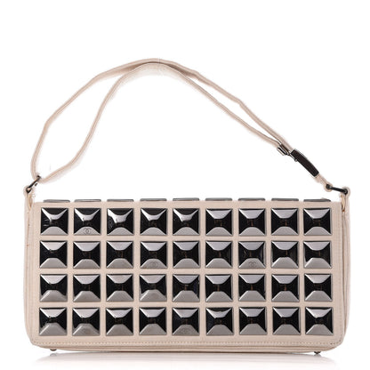 Chanel Canvas Studded Flap Off White 1 of 12