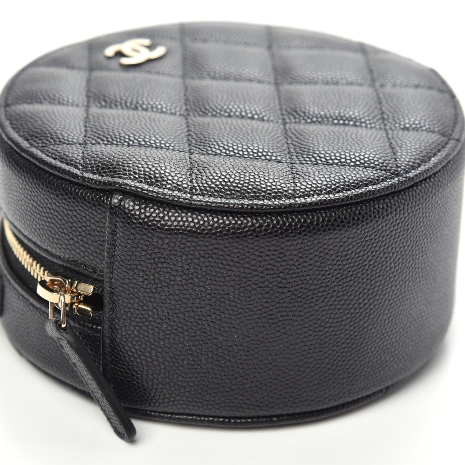 Chanel Caviar Quilted Round Clutch With Chain Black 8 of 10
