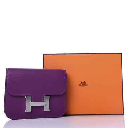 Hermes Evercolor Constance Slim Wallet Anemone 10 of 10