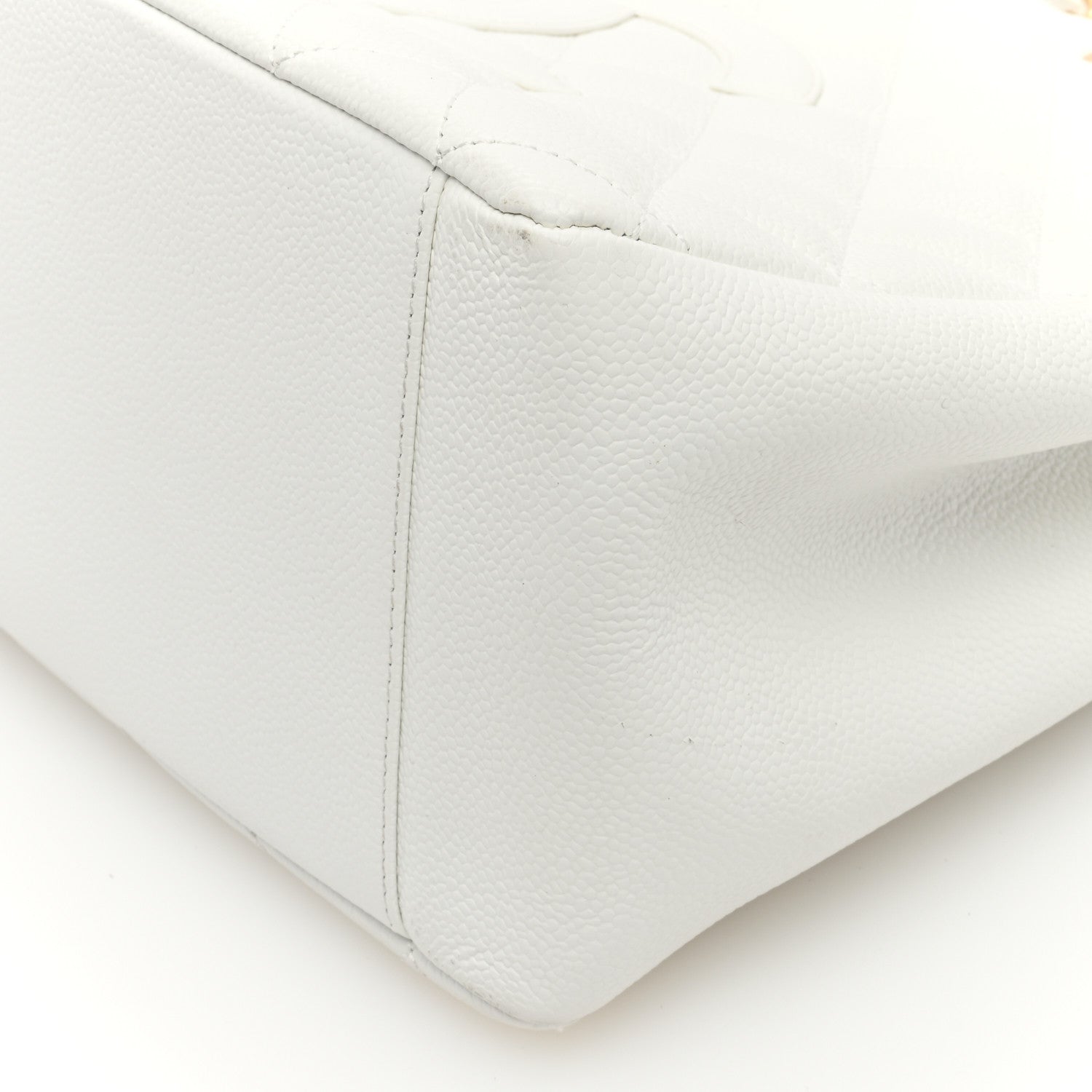 Chanel Caviar Quilted Grand Shopping Tote GST White 10 of 11
