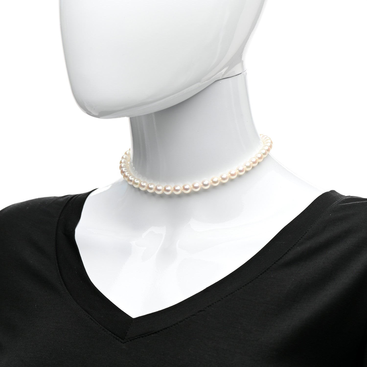 Mikimoto 18K Yellow Gold Akoya Pearl 7-7.5mm Strand Necklace 14" 2 of 5