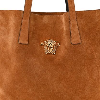Versace Suede La Medusa Tote Bag  Cognac 7 of 9