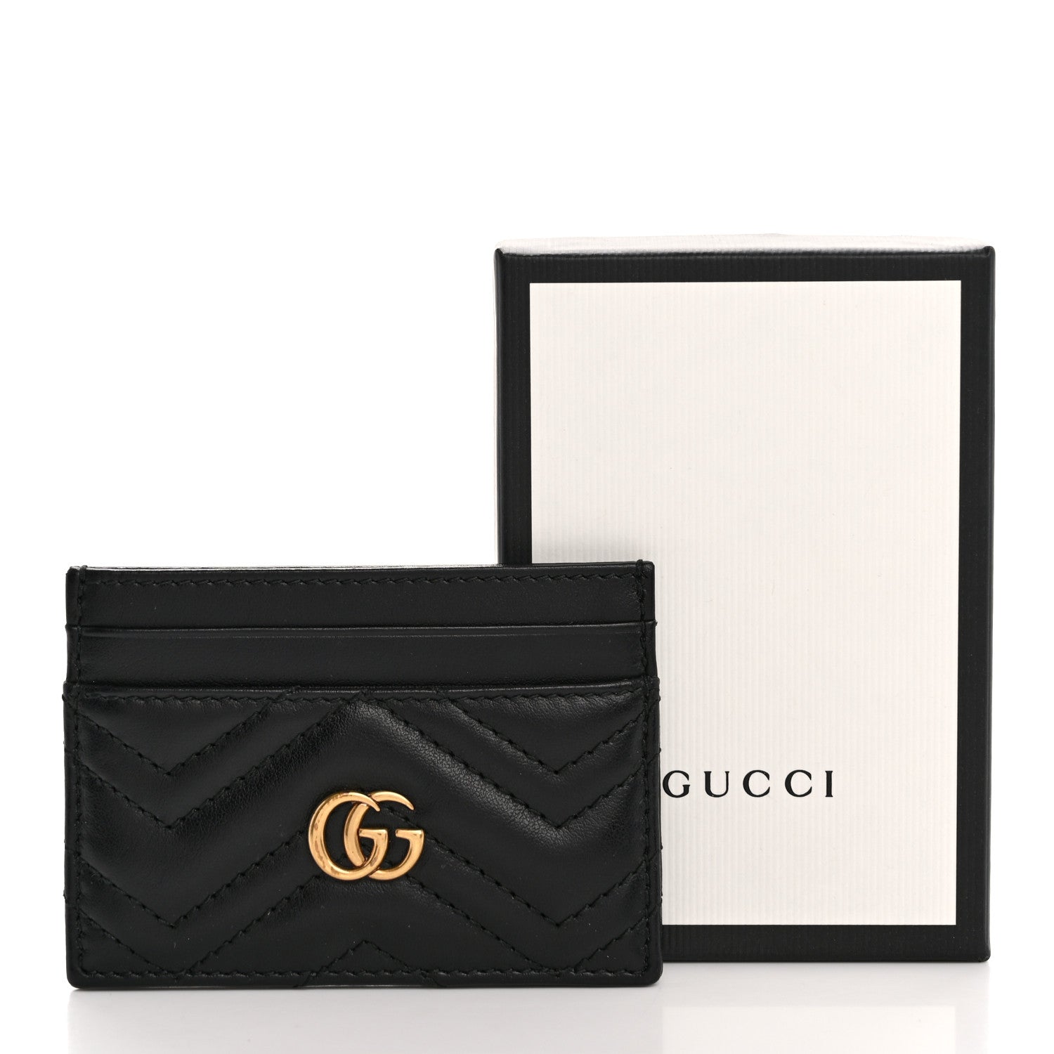 Gucci Calfskin Matelasse GG Marmont Card Holder Black 8 of 8