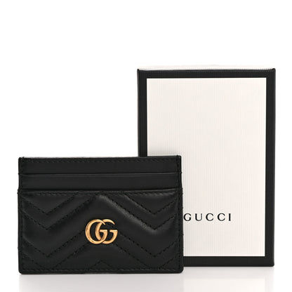 Gucci Calfskin Matelasse GG Marmont Card Holder Black 8 of 8