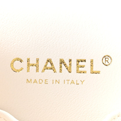 Chanel Caviar Quilted Small Top Handle Vanity Case With Chain White 5 of 9