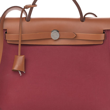 Hermes Vache Hunter Toile Herbag Zip 31 PM Rubis 8 of 18