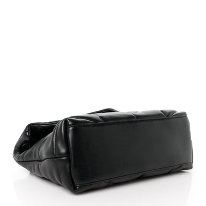 Saint Laurent Lambskin Quilted Monogram Monochrome Small Loulou Puffer Chain Satchel Black 4 of 11