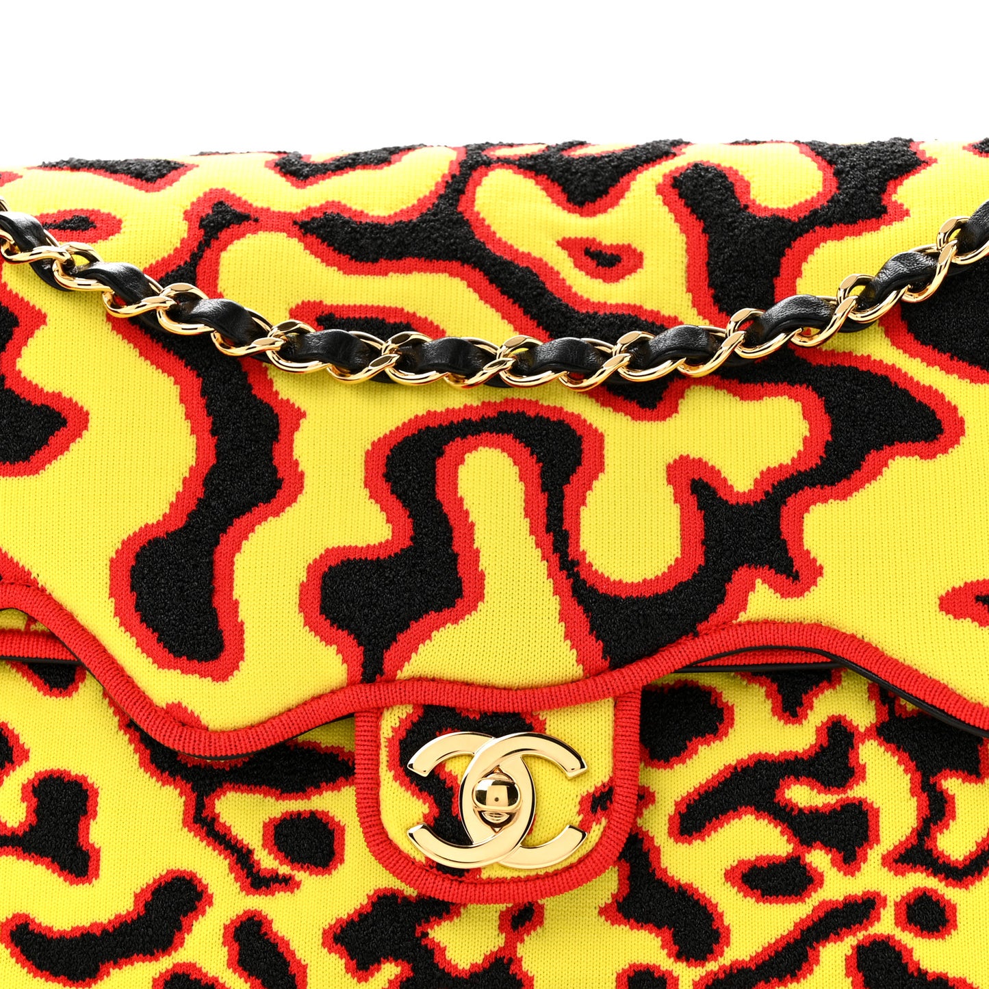Mixed Fibers Magma Maxi Flap Yellow Black Red