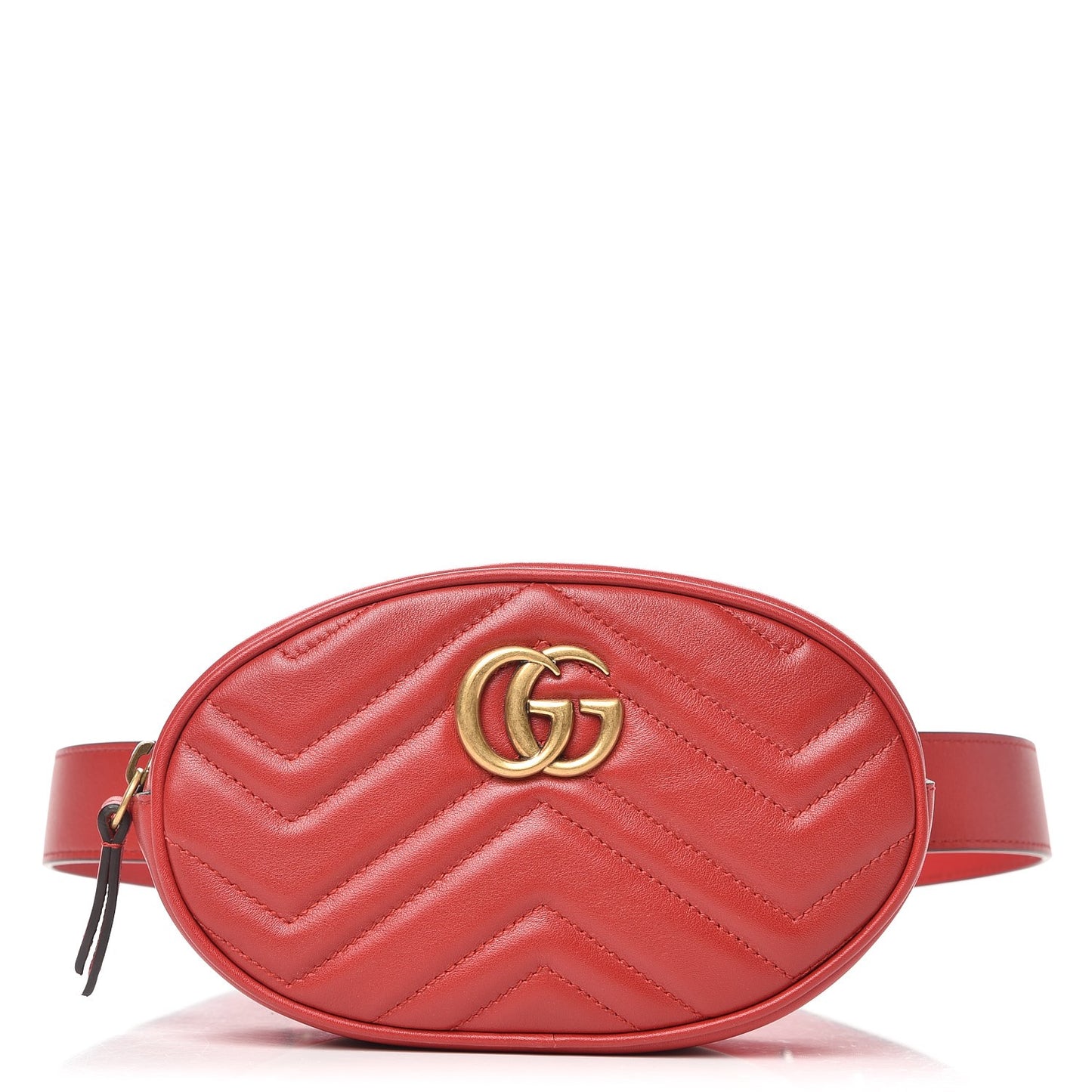 Calfskin Matelasse GG Marmont Belt Bag 75 30 Hibiscus Red