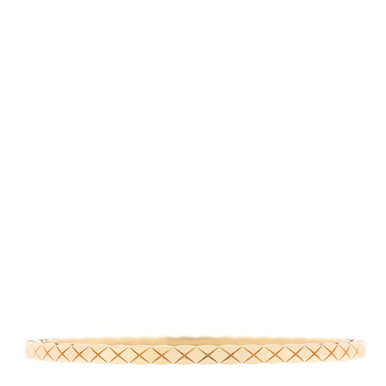 Chanel 18K Yellow Gold Diamond Mini Coco Crush Cuff Bracelet L 2 of 4