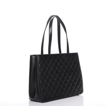 Chanel Caviar Quilted Large Business Affinity Shopping Bag Black 3 of 8