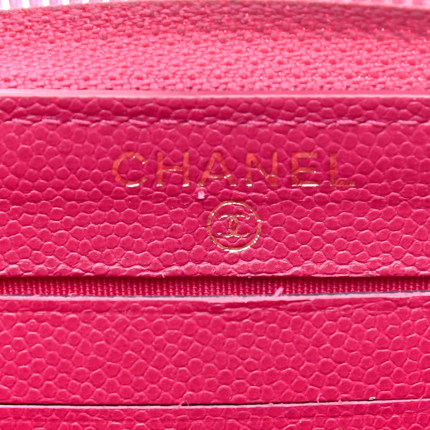 Caviar Quilted Boy Small Zip Around Wallet Pink