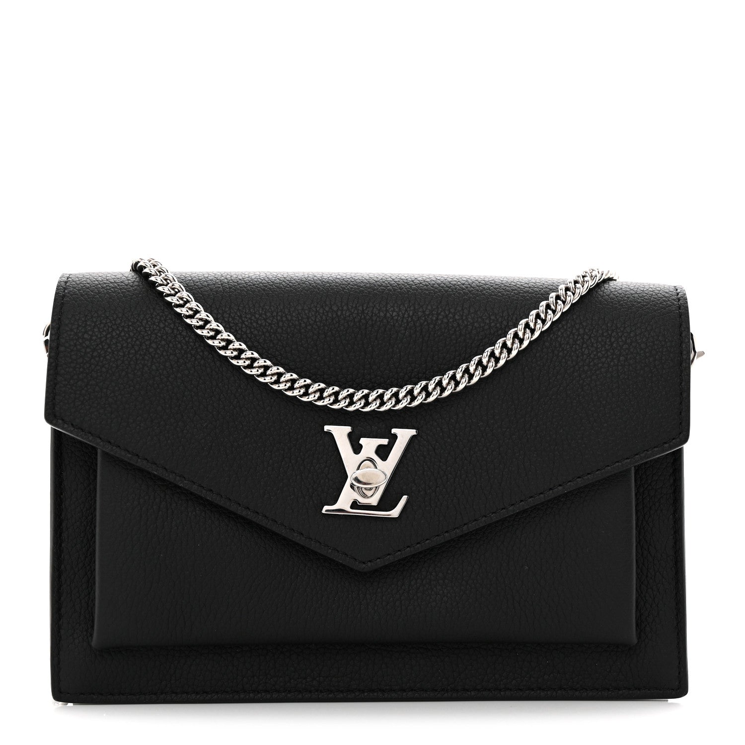 Louis Vuitton Soft Calfskin My Lockme Chain Pochette Black 1 of 10