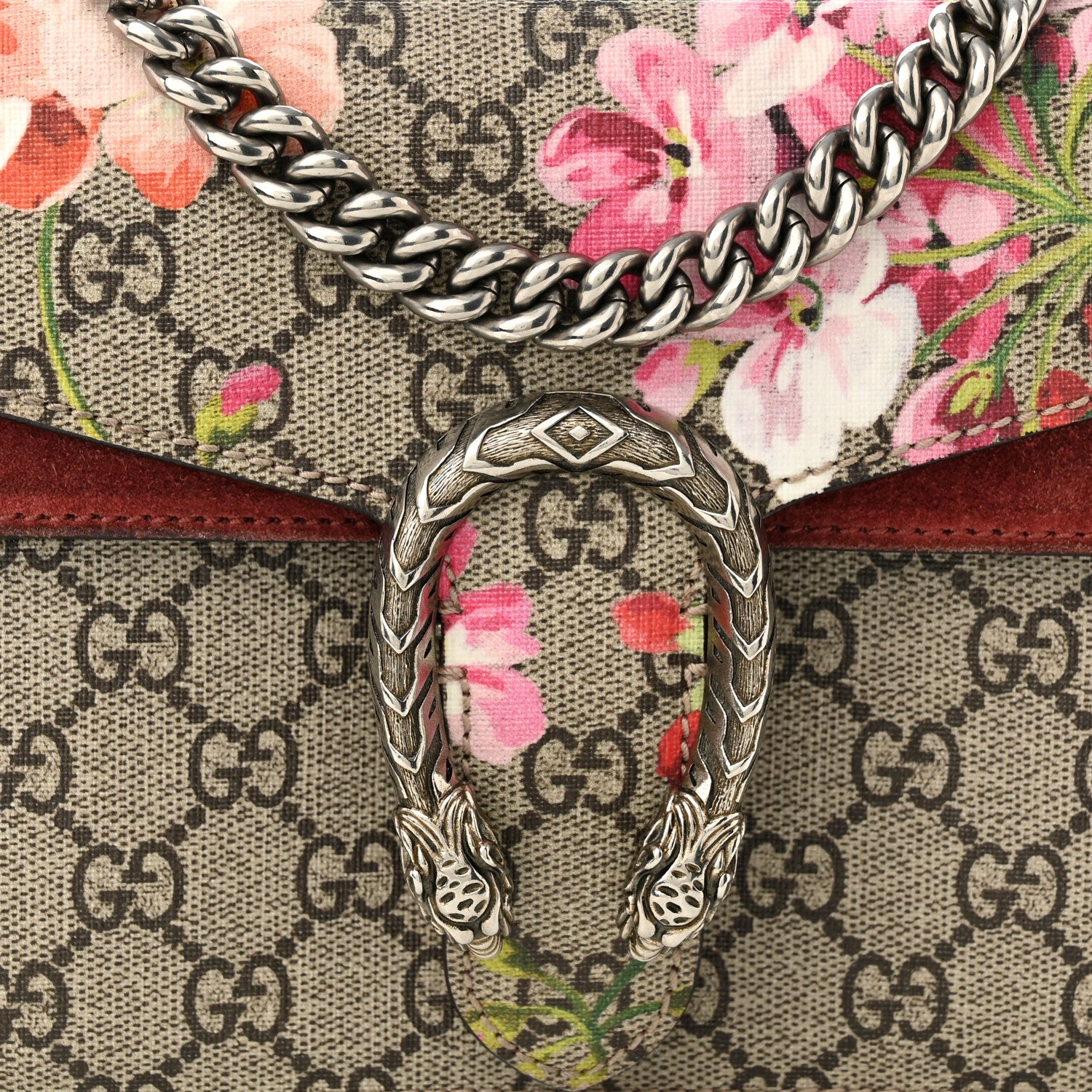 Gucci GG Supreme Monogram Blooms Mini Dionysus Shoulder Bag Beige Multicolor Dry Rose 7 of 12