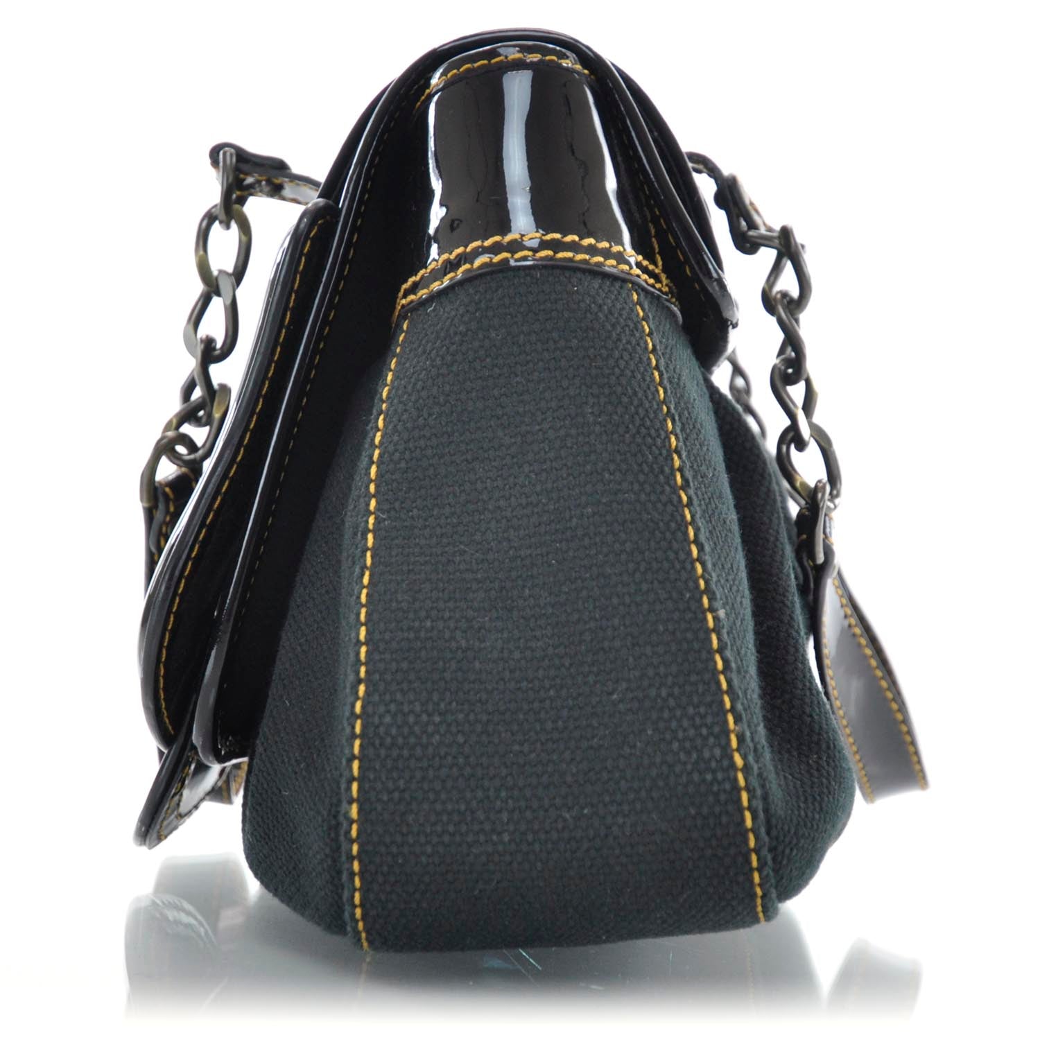 Fendi Toile Patent B Bag Black 4 of 10