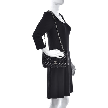 Chanel Patent Quilted Medium Double Flap Black 3 of 8