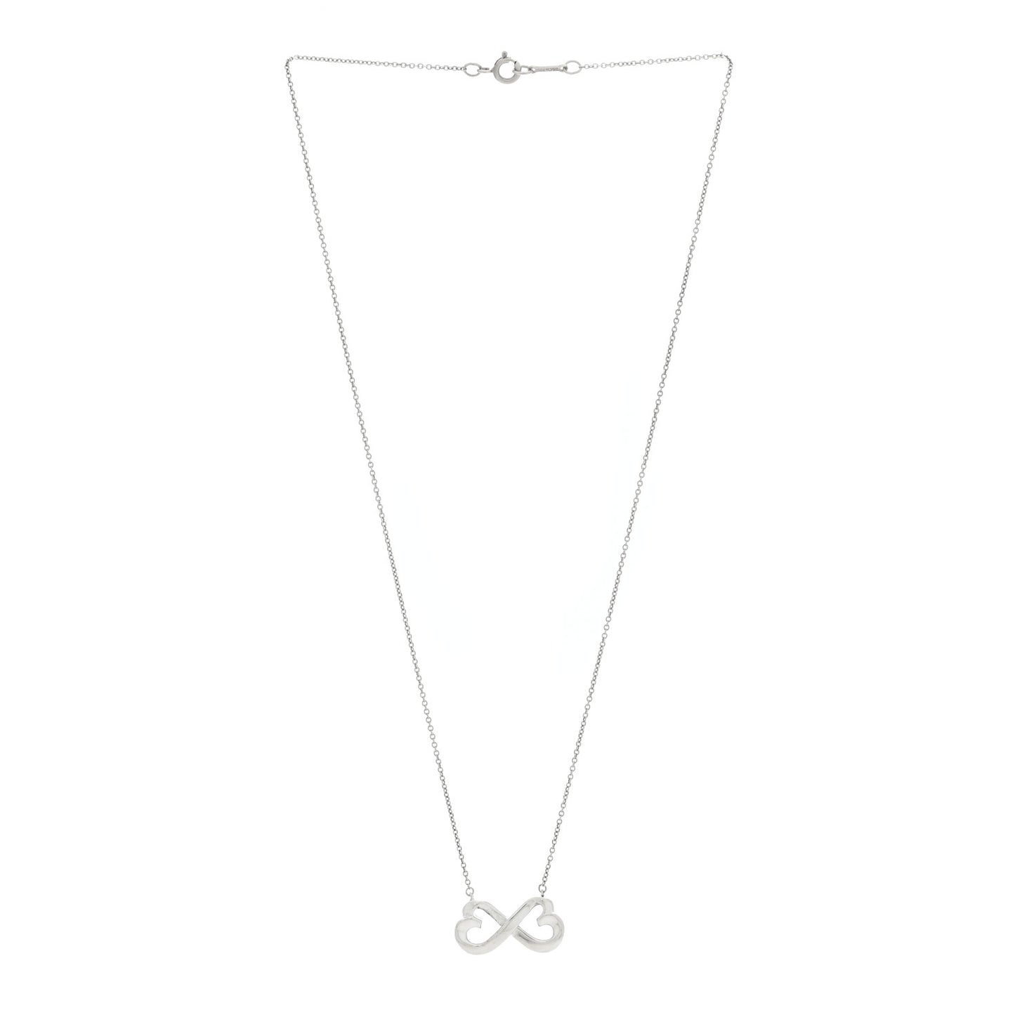 Sterling Silver Paloma Picasso Double Loving Heart Pendant Necklace