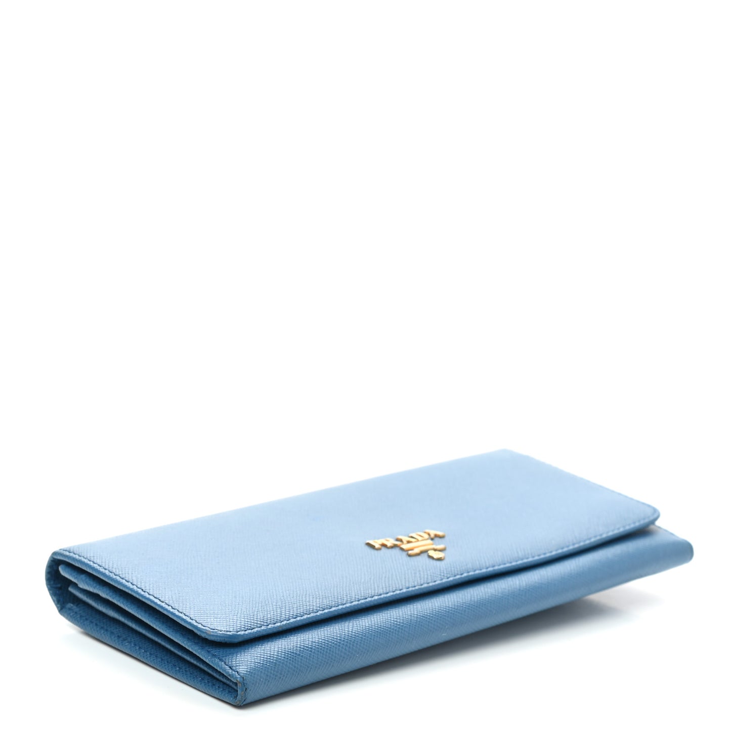 Saffiano Metal Continental Flap Wallet Cobalto