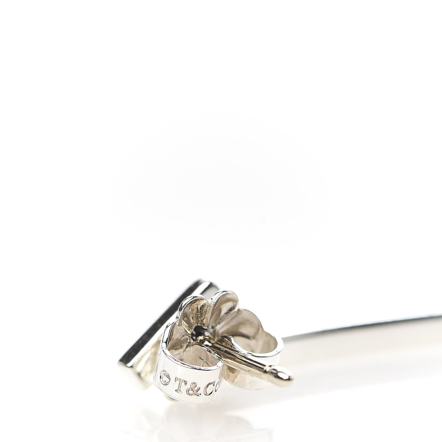 Tiffany Sterling Silver T Wire Bar Earrings 4 of 5