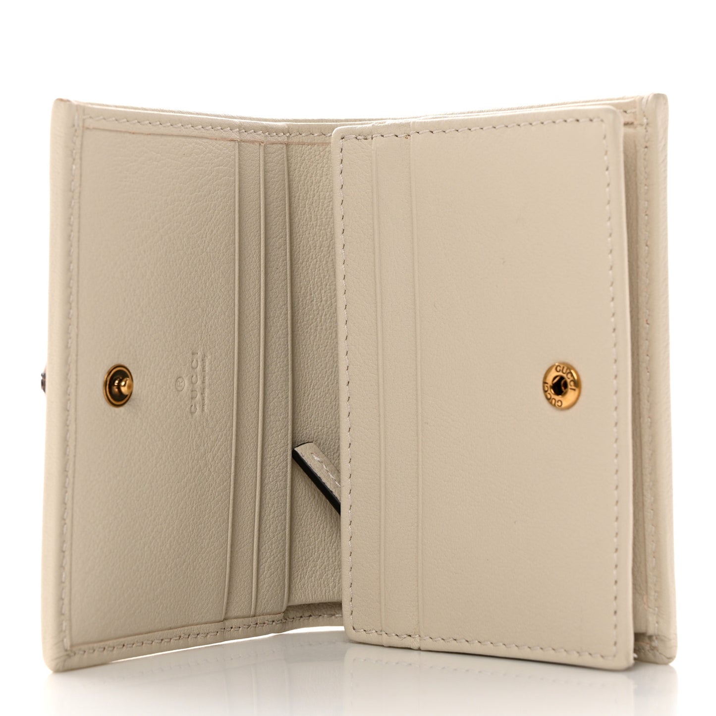 Wonka Grain Calfskin Diana Card Case Wallet Mystic White