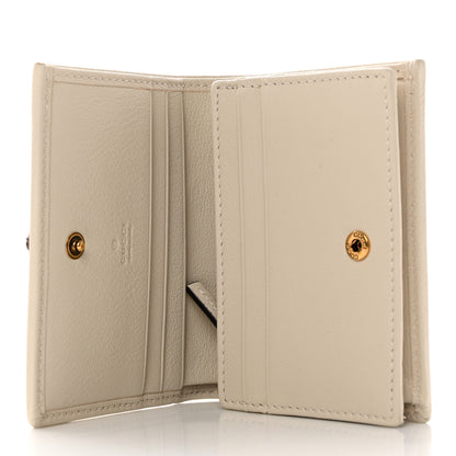Gucci Wonka Grain Calfskin Diana Card Case Wallet Mystic White 5 of 14