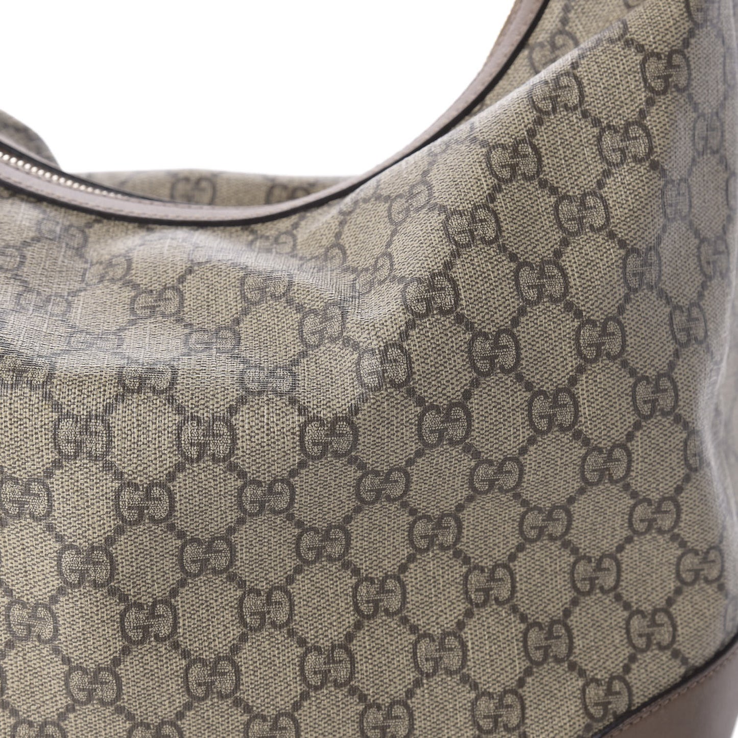 GG Supreme Monogram Margaux Calfskin Medium Nice Hobo Beige Ebony Acero