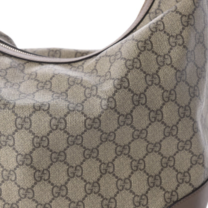 Gucci GG Supreme Monogram Margaux Calfskin Medium Nice Hobo Beige Ebony Acero 10 of 11