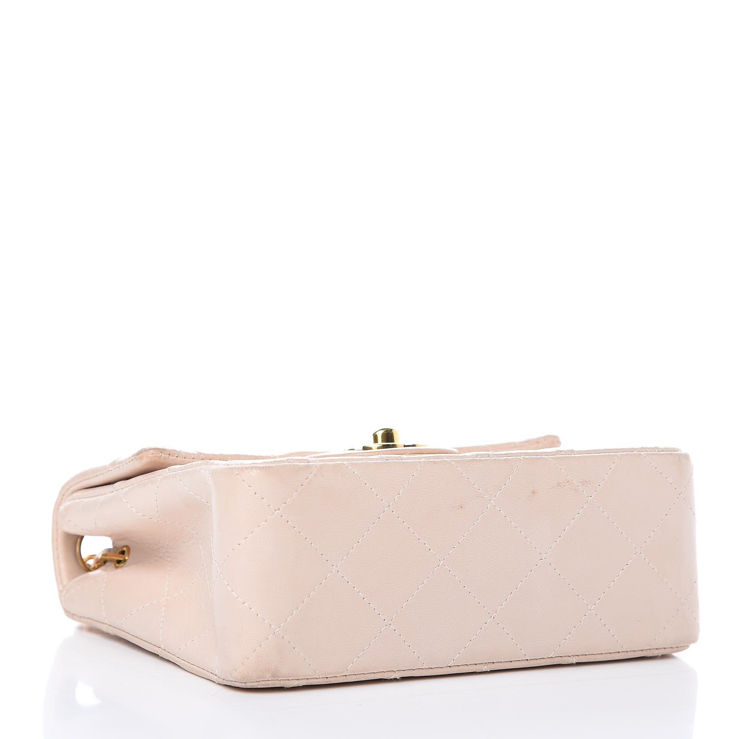 Chanel Lambskin Quilted Mini Square Flap Beige 4 of 21