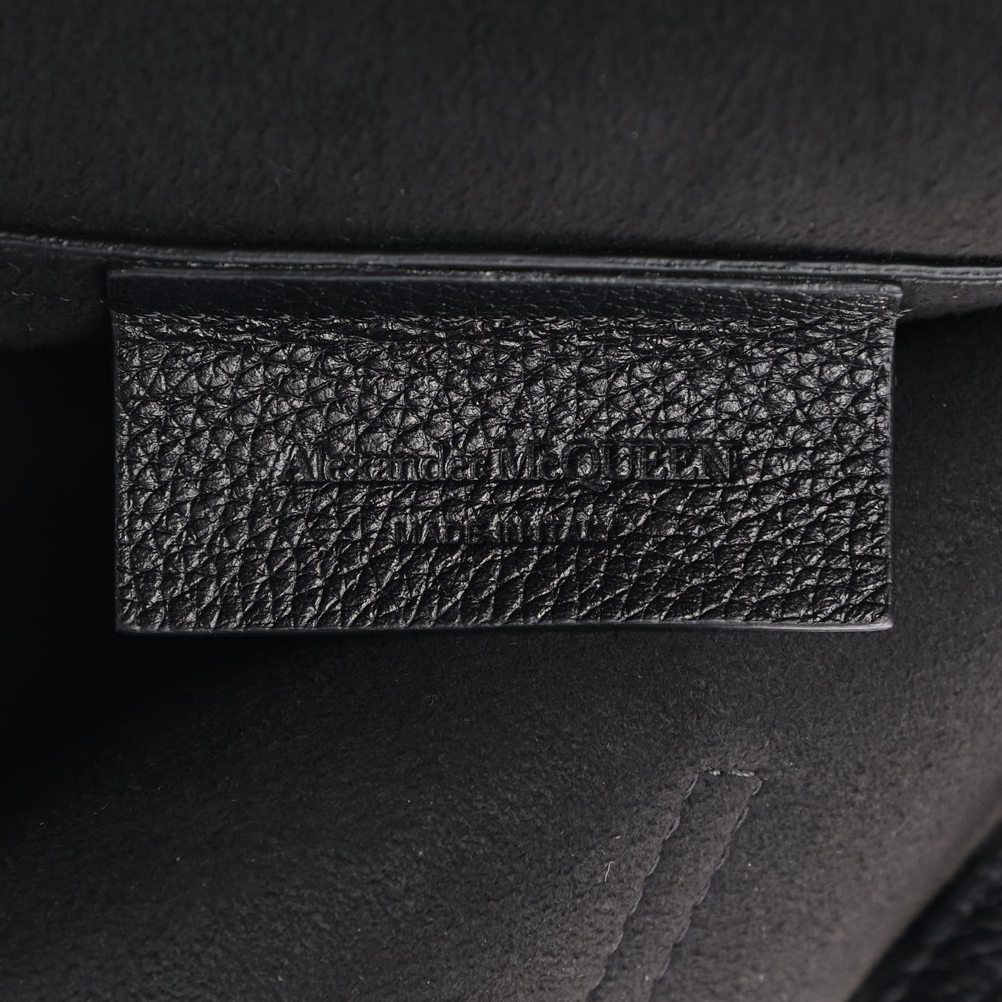 Grained Calfskin Skull Open Shopper Tote Black