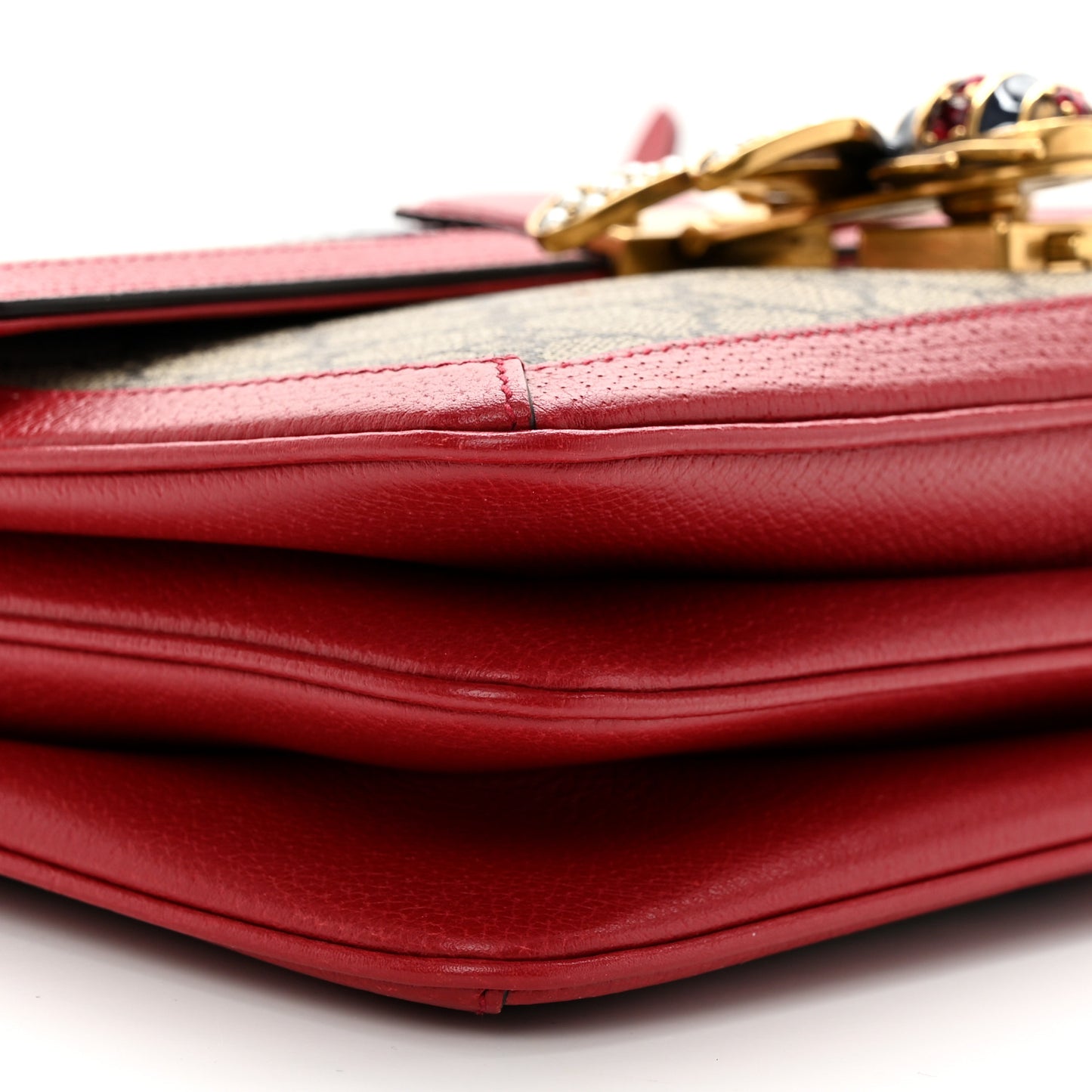 GG Supreme Monogram Medium Queen Margaret Shoulder Bag Red