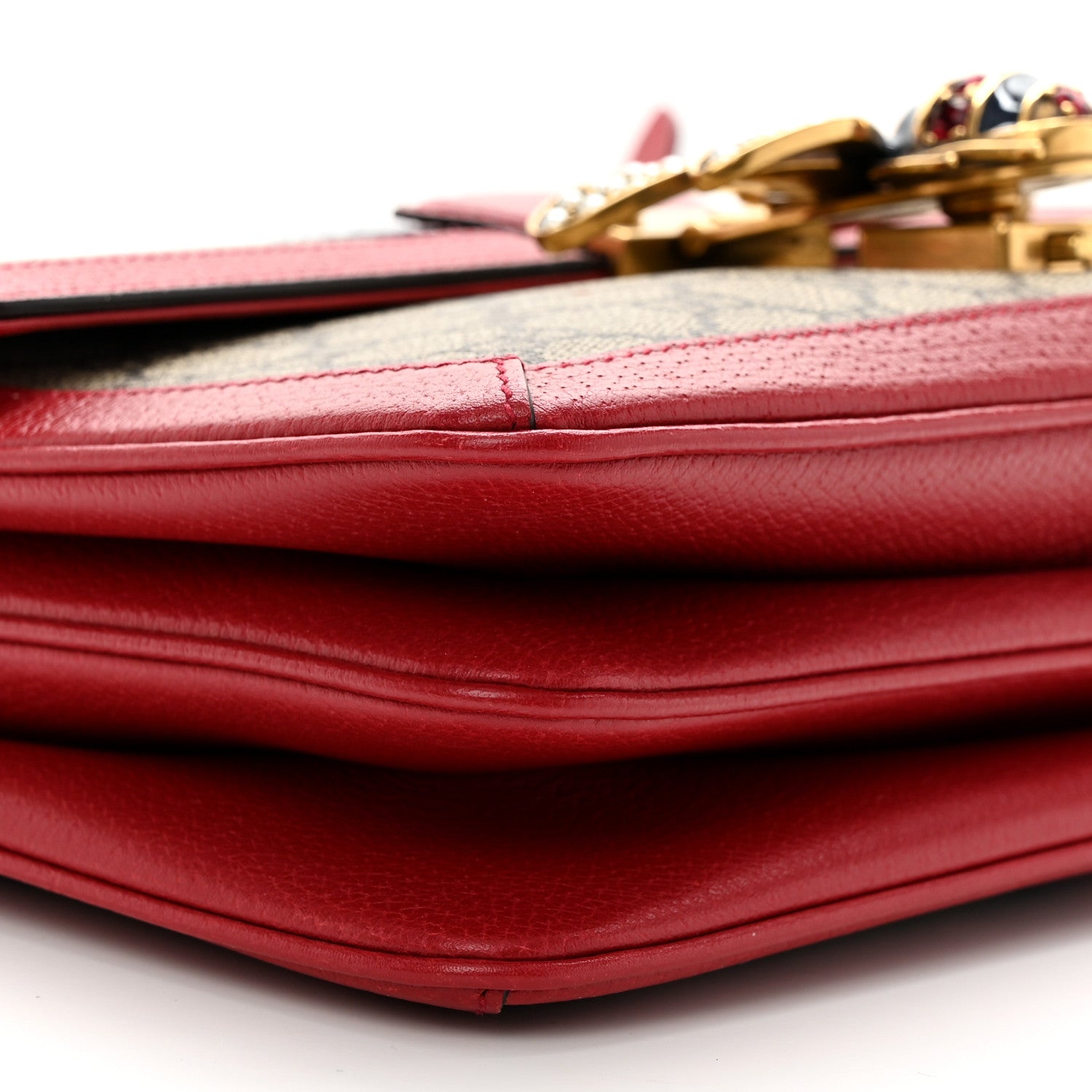 Gucci GG Supreme Monogram Medium Queen Margaret Shoulder Bag Red 10 of 11