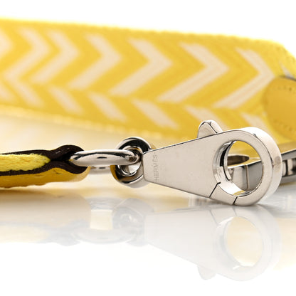 Hermes Toile Swift 25mm Sangle ZigZag Shoulder Strap Jaune De Naples White 4 of 4