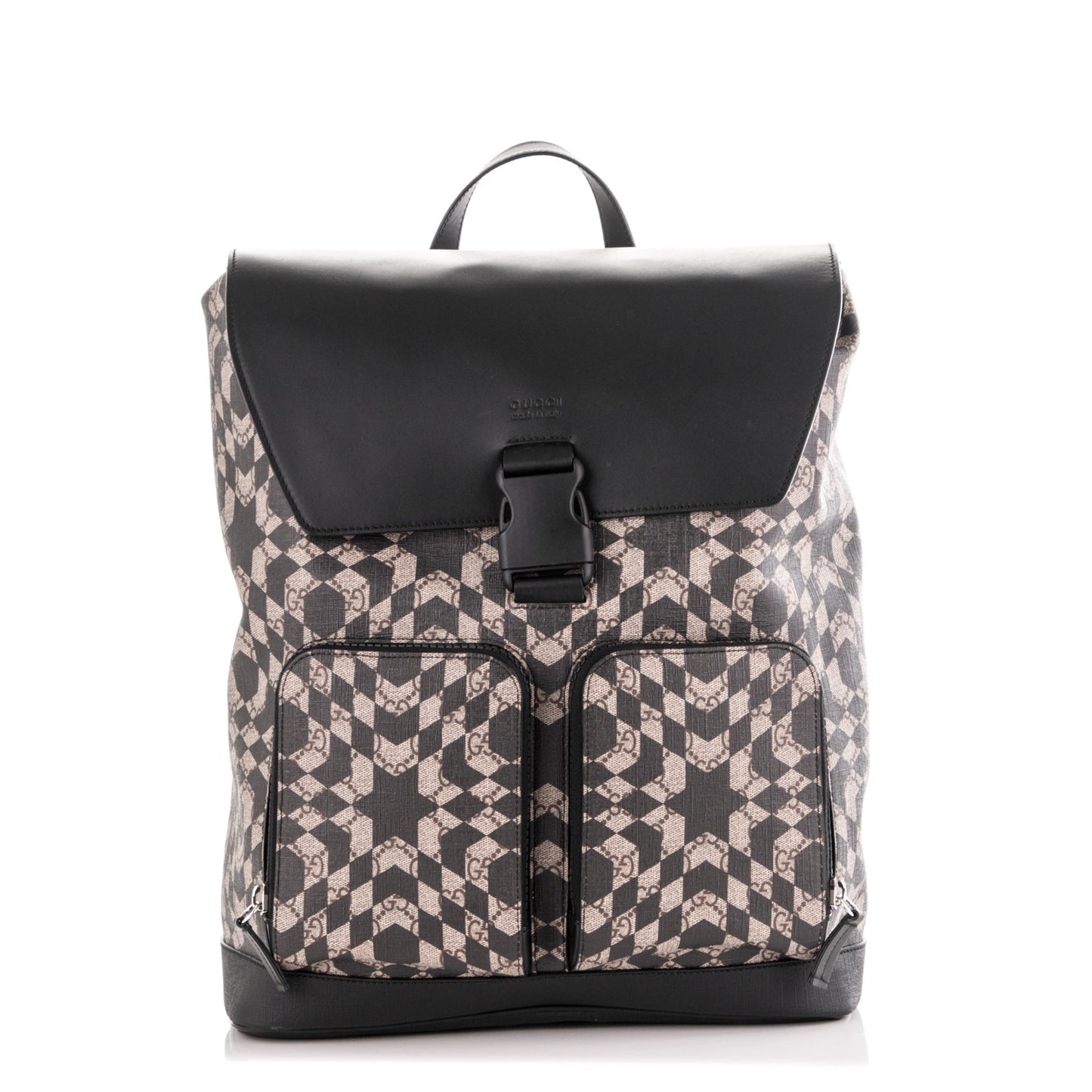 GG Supreme Monogram Caleido Backpack Black
