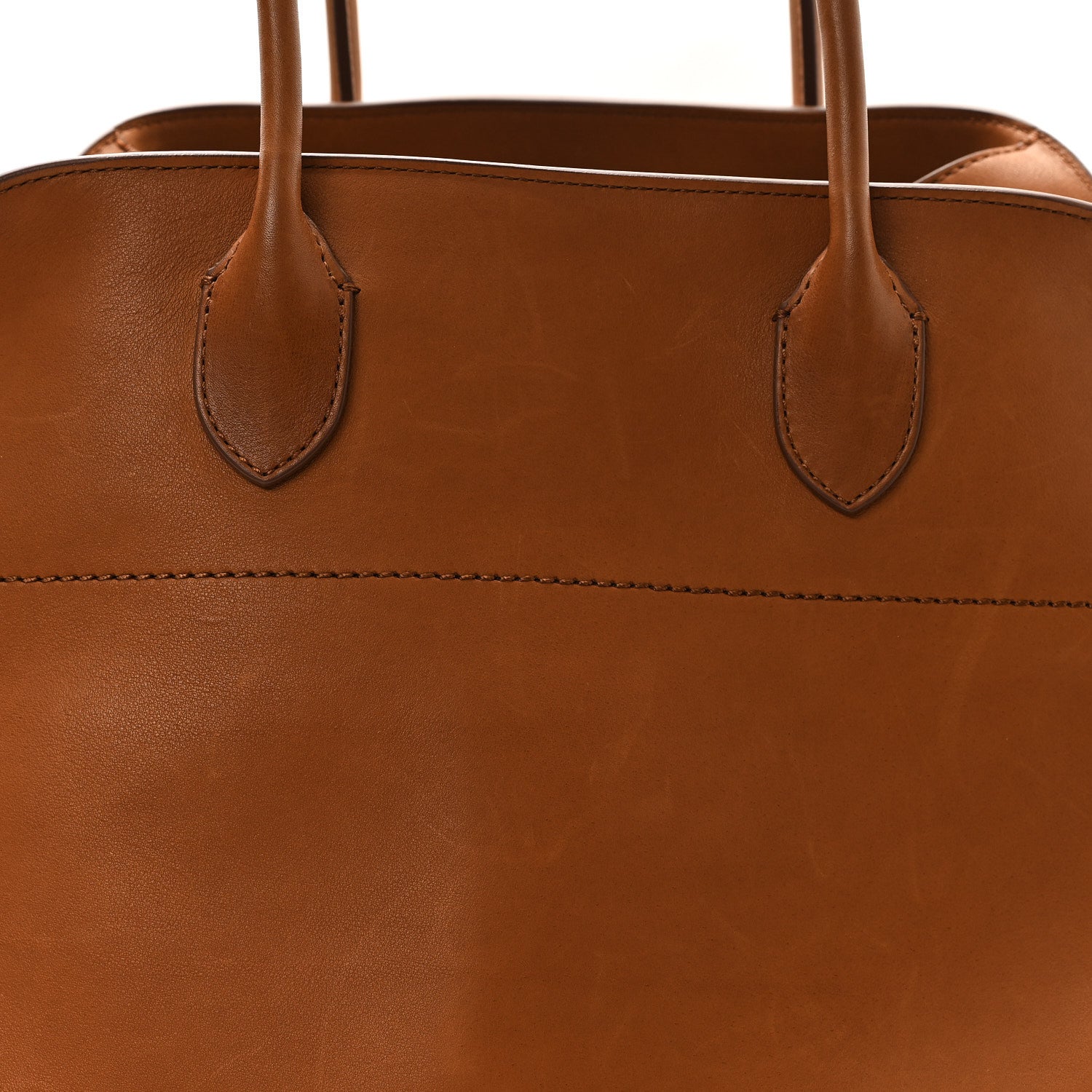 The Row Polished Saddle Calfskin Soft Margaux 15 Cuir 7 of 9