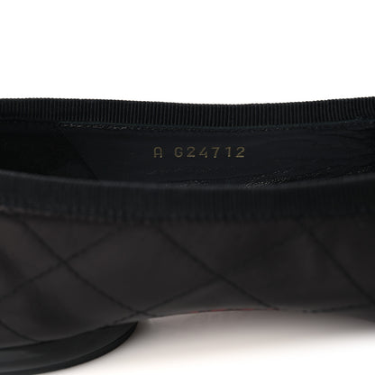 Chanel Lambskin Quilted Cambon Ballerina Flats 36.5 Black 7 of 10