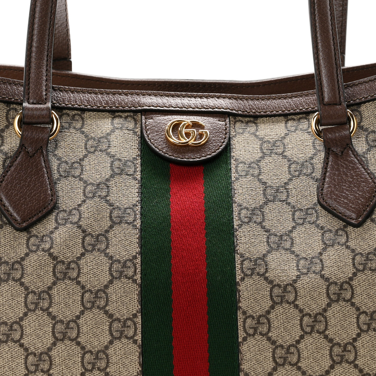 Gucci GG Supreme Monogram Medium Ophidia Shopping Tote Brown 8 of 10