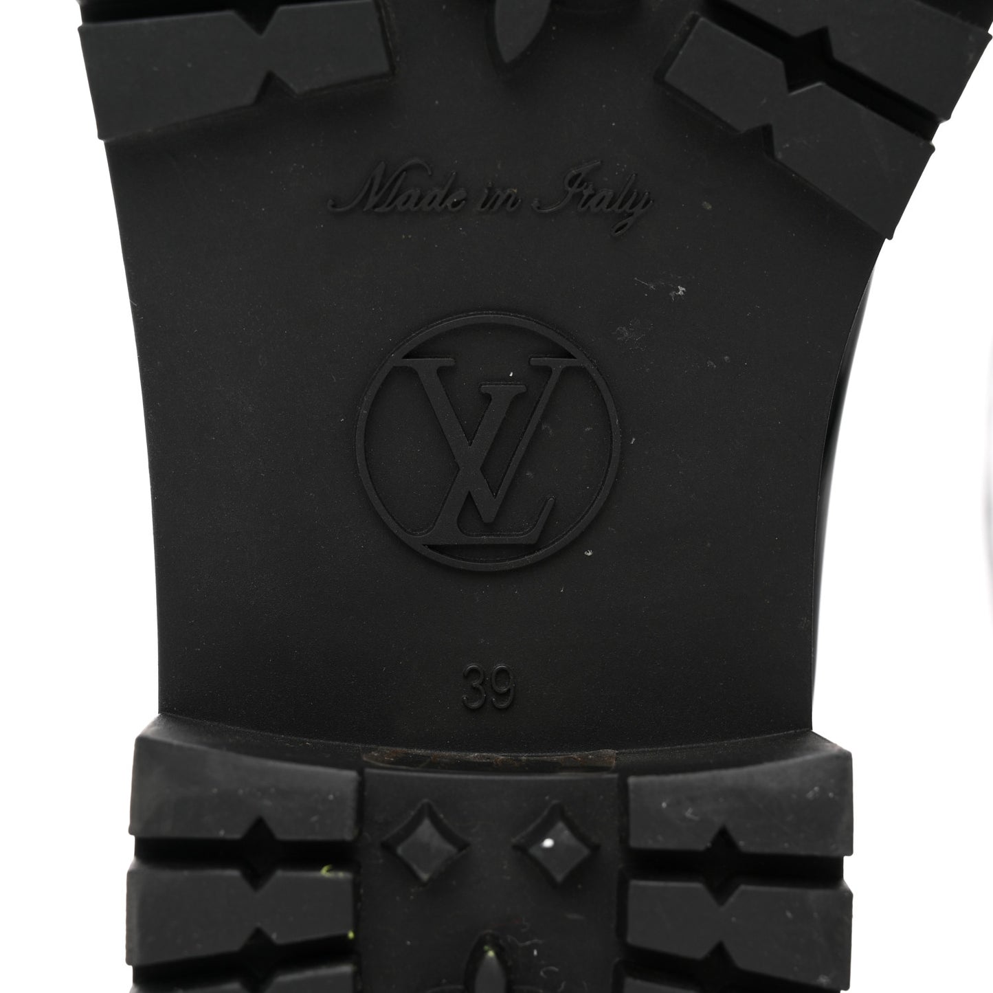 Rubber Embossed Monogram Splash Rain Short Boots 39 Black
