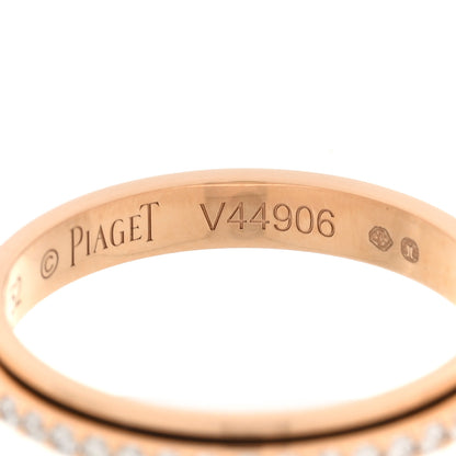 Piaget 18K Rose Gold Diamond .25ctw Possession Wedding Band Ring 52 6 5 of 6