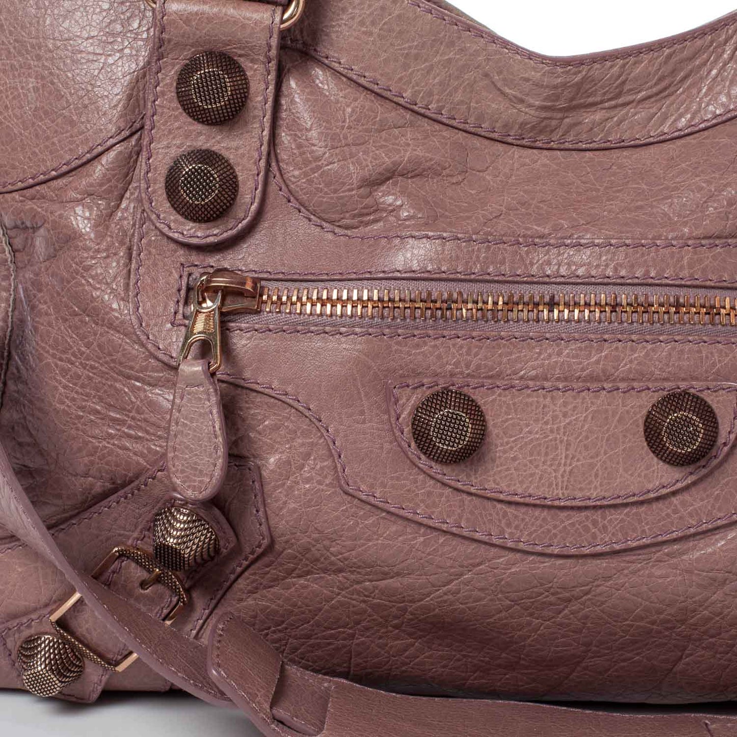 Agneau Giant 21 Rose Gold Hardware City Parme