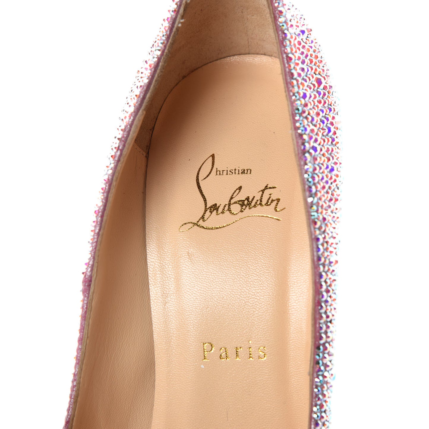 Crystal Suede Burma Daffodile Strass 160 Pumps 40 Aurora Boreale