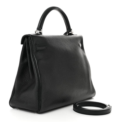Hermes Taurillon Clemence Kelly Retourne 32 Black 3 of 11
