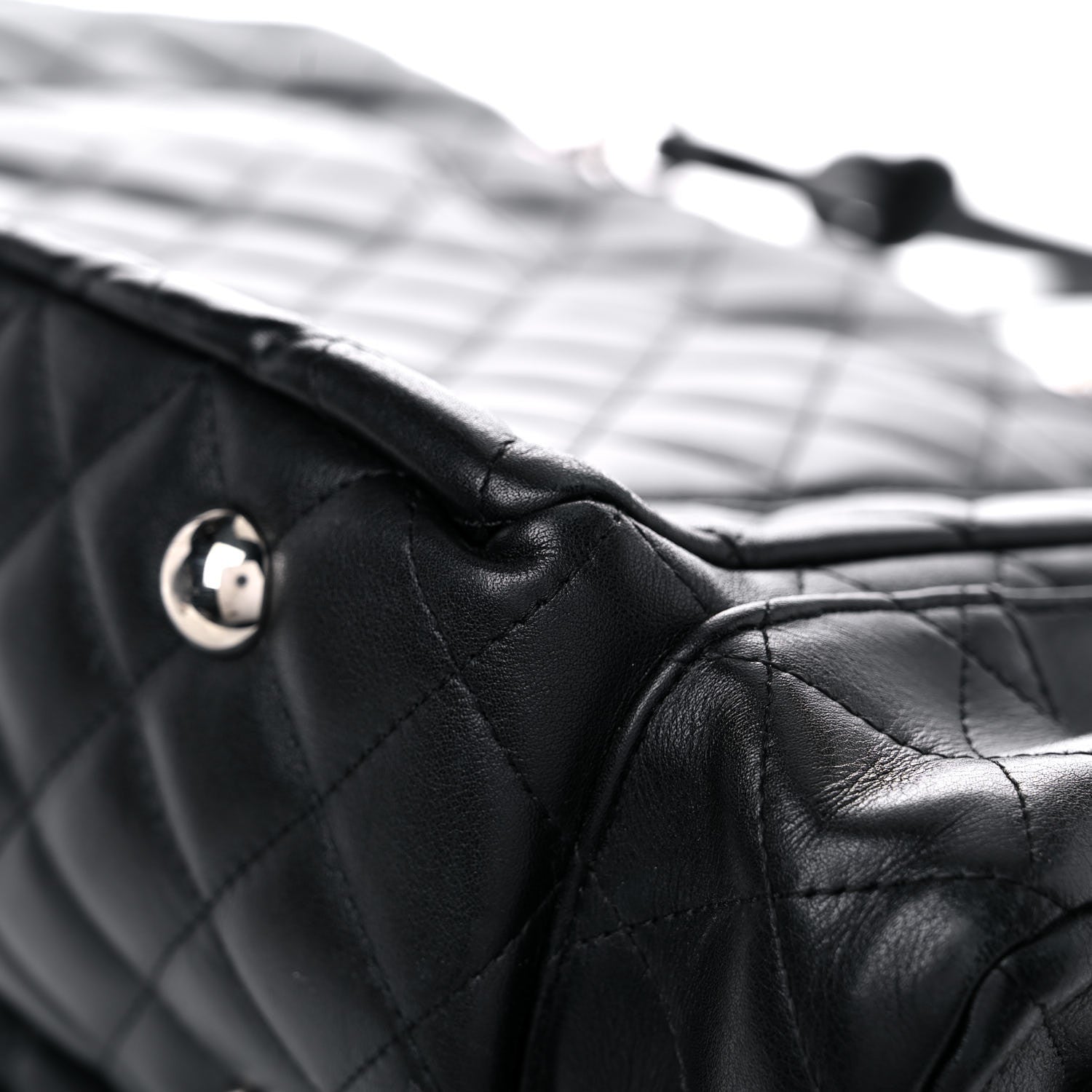 Chanel Calfskin Quilted Large Cambon Multipocket Reporter Black White 11 of 25